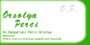 orsolya perci business card